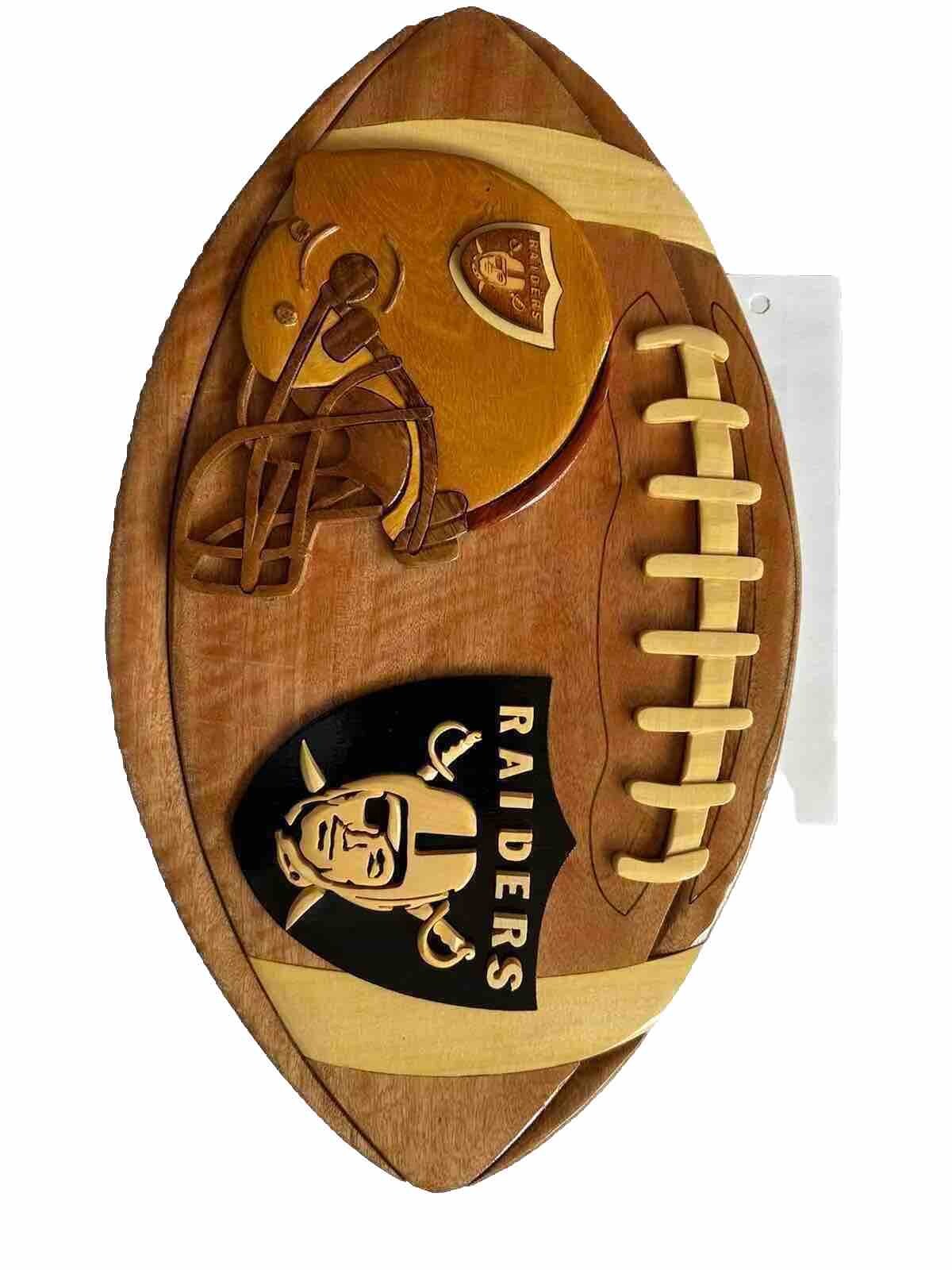 FOOTBALL RAIDERS HOME DECOR WOODEN WALL ART, 100% NATURAL WOOD UNIQUE WALL ART