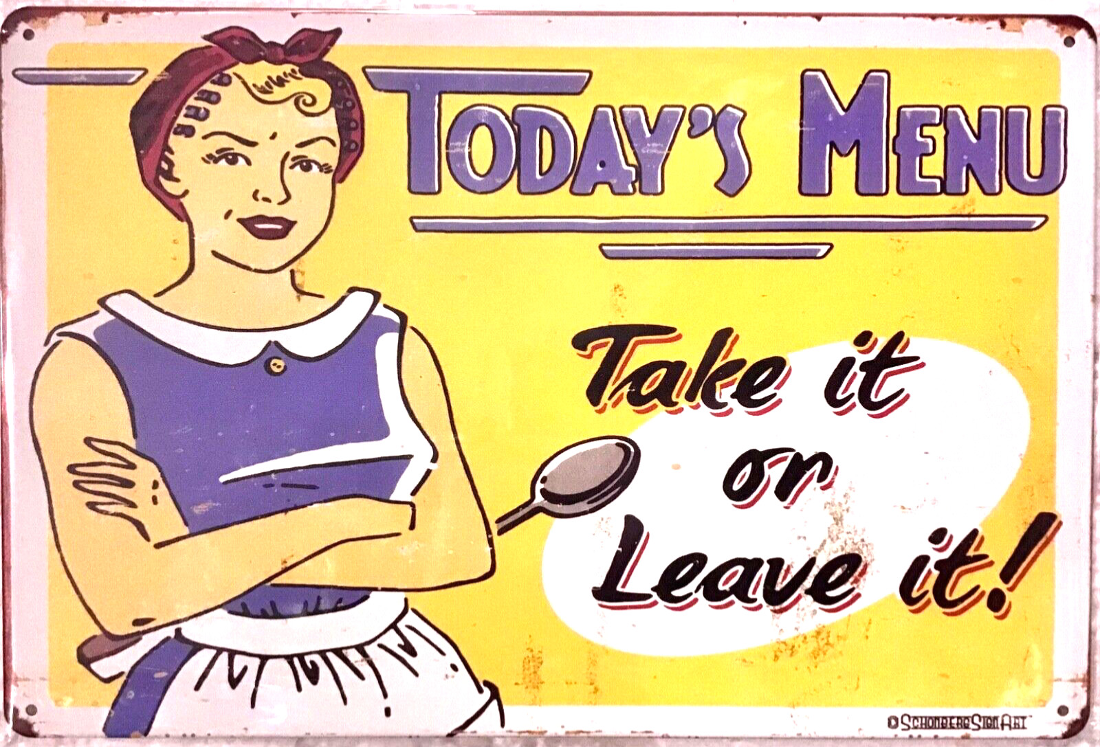 TIN SIGN new 8×12 Kitchen cooking mom mother wife funny food meals dinner C1