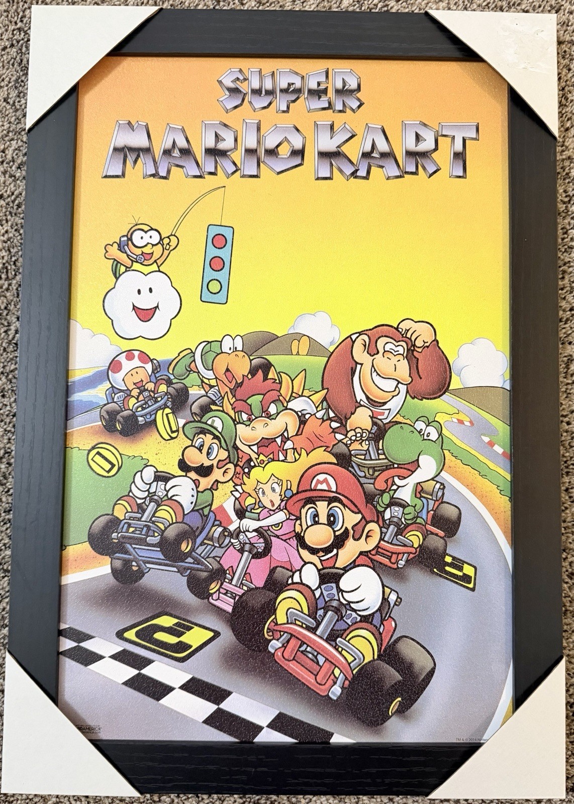 Super Mario Kart Official Nintendo Licensed Wall Art Framed Picture 19×13