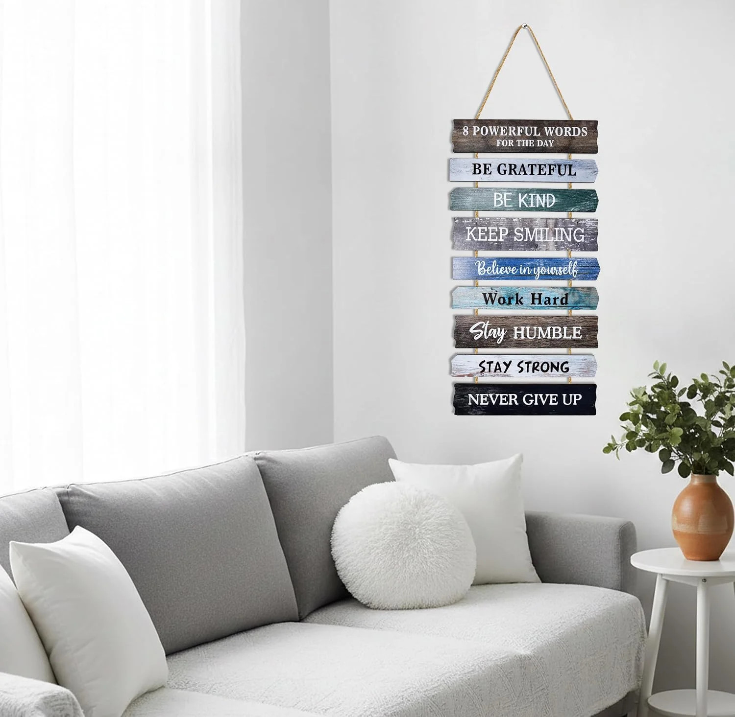 Inspirational Wall Art Decor Office Wooden Rustic Motivational Sign Quote 10×24