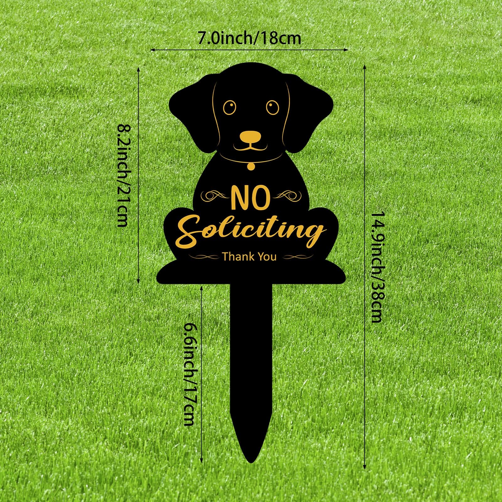 No Soliciting Sign for House Metal No Soliciting Yard Sign with Stake Outdoor…