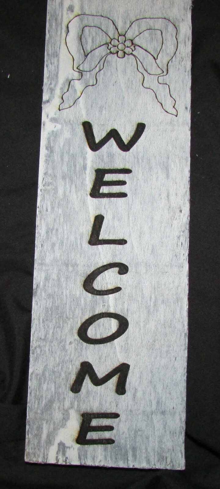 “WELCOME” Rustic Farmhouse Style Decor 4″ X 12″