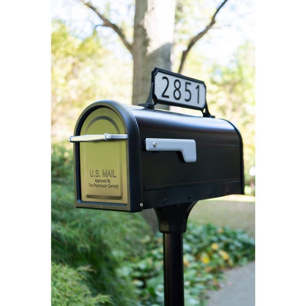 Architectural Mailboxes Manhattan Address Plaque Black