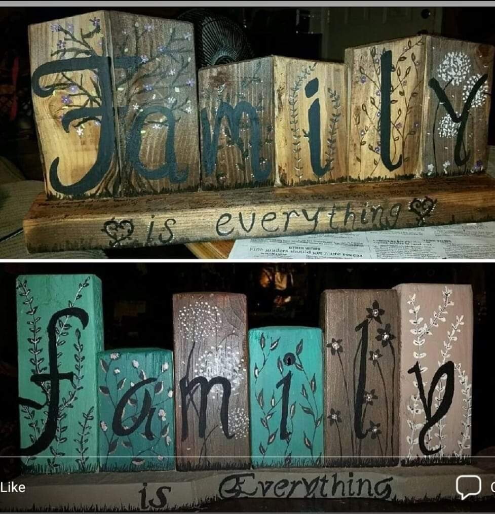 PERFECT GIFT- Hand Crafted, Customizable, Table Top “Family Is Everything” Sign