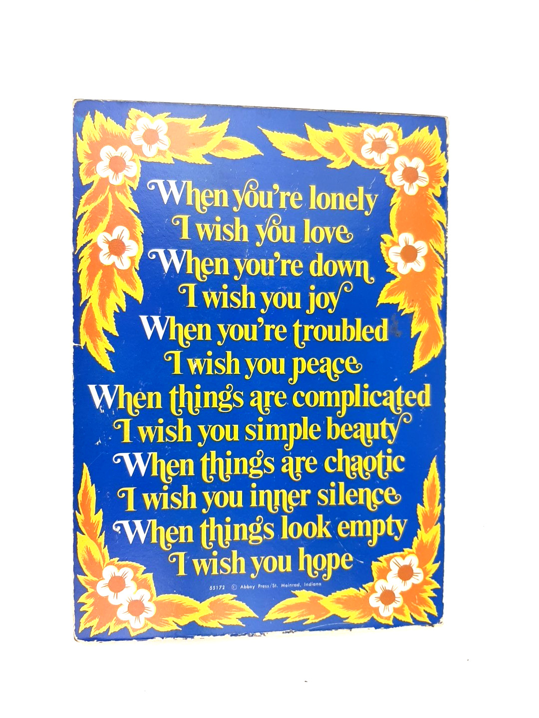 Words of Comfort Wooden Plaque Wall Hanging When You’re Lonely 10 1/2 x 7 1/2 in