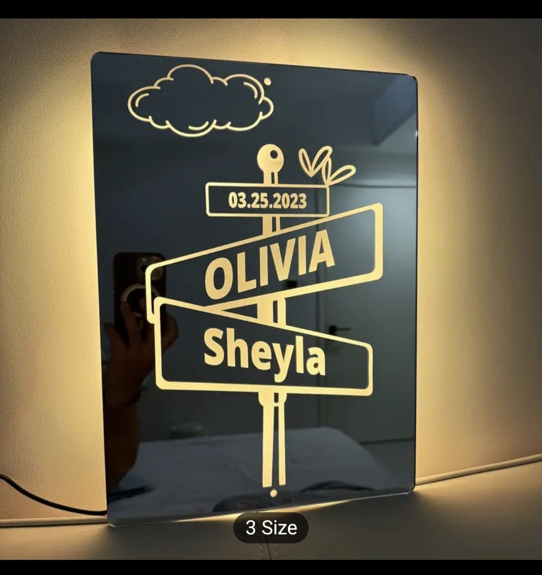 Personalized Custom Couple Name, USB Plug In, Remote Control