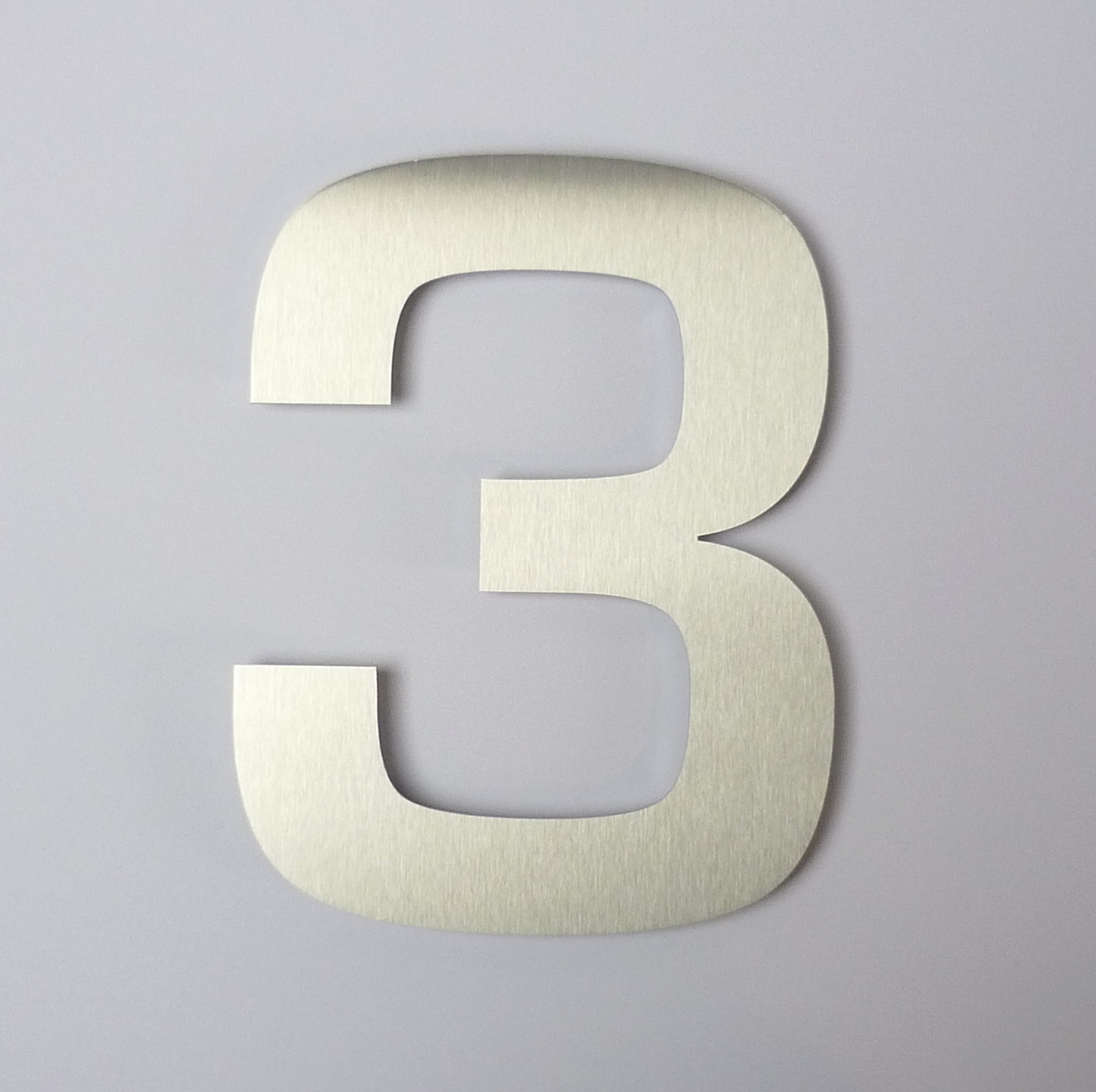 Extra Large 25cm / 30cm Contemporary Stainless Steel House Number