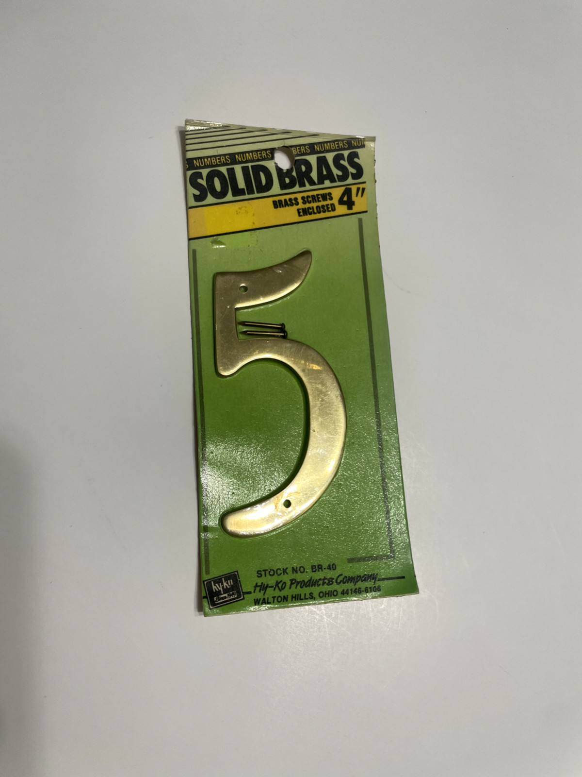 HY-KO 4″ Solid Brass House Number – BR40 – Pick Number(s) Read Info