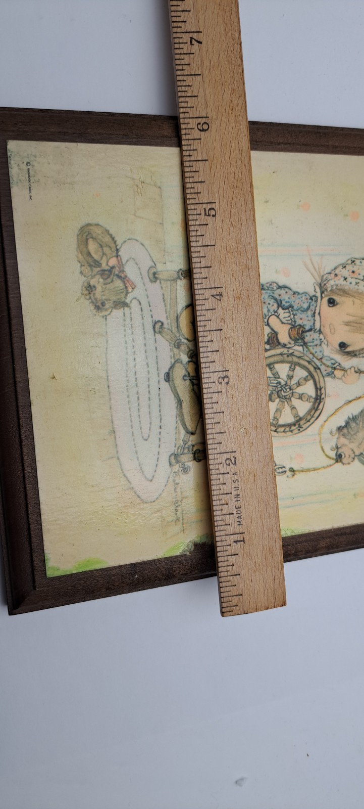 Wood Sign “Busy Hands Happy Heart” Vintage See Photos