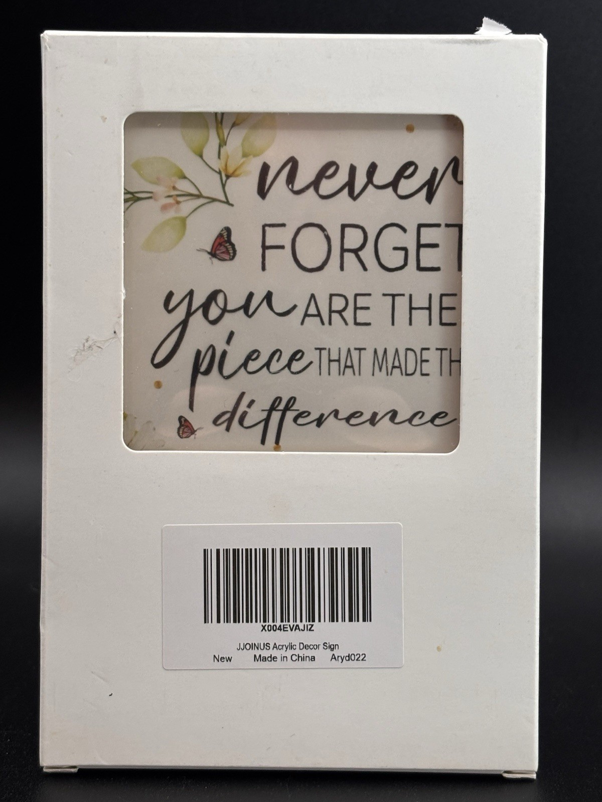 Motivational Acrylic Sign, Positive Quote for Office or Home, 4×4 Inch Decor