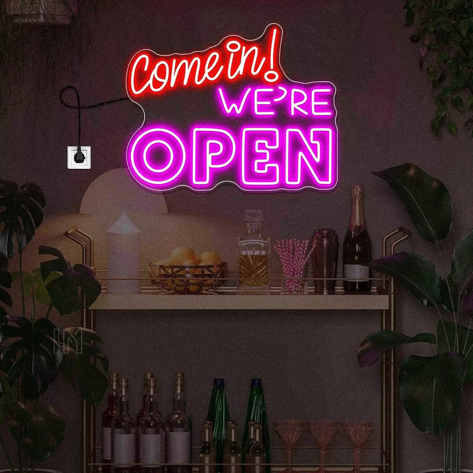 Handmade Come in We are open Businesses LED Neon Light sign for Bar & Saloons’