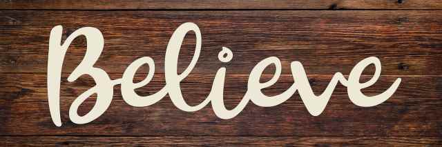 Believe Rustic Looking Wood Sign Wall Décor Gift B3-06180028097