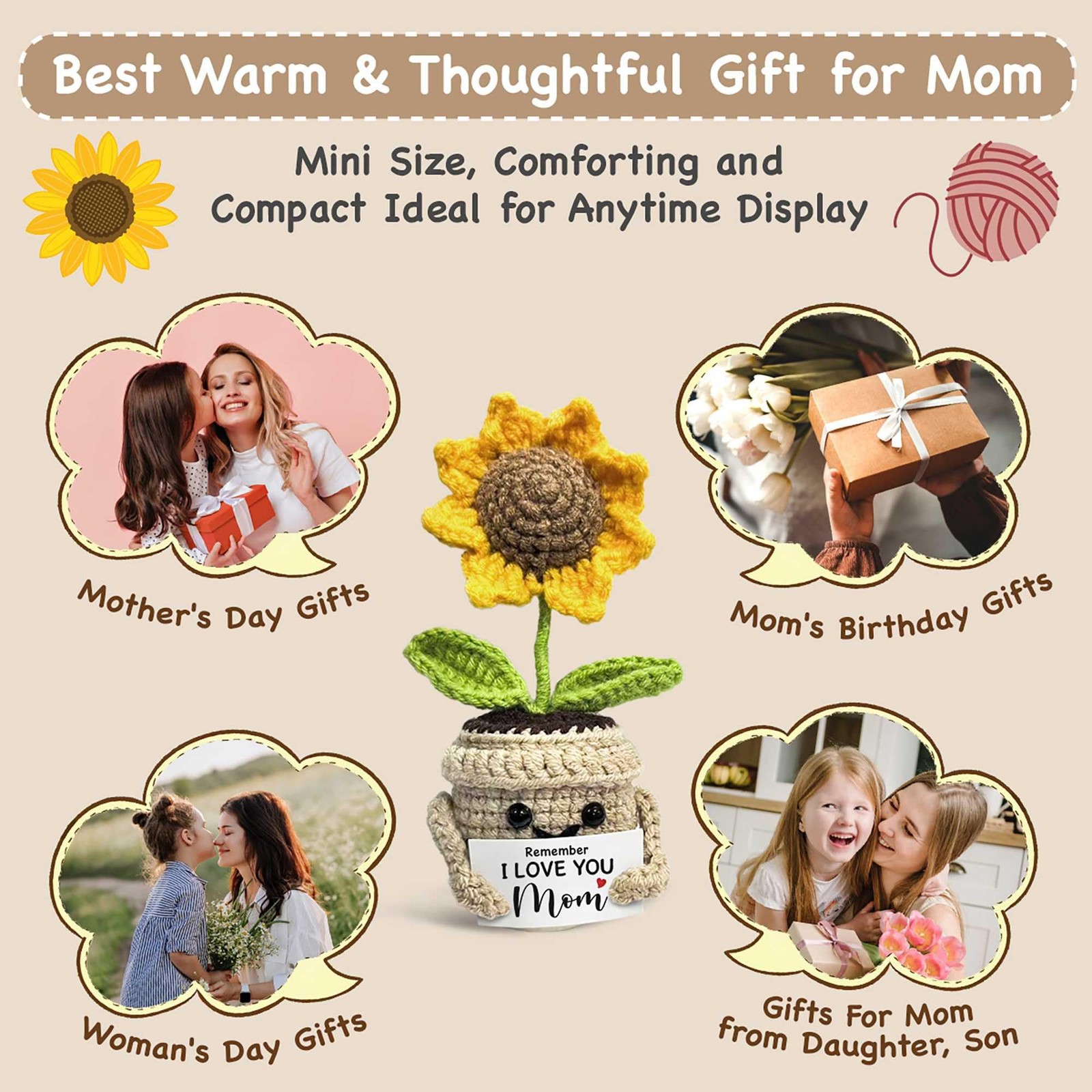 Mini Birthday Gifts for Mom, Mom Gifts from Daughters Remember I Love You MOM…