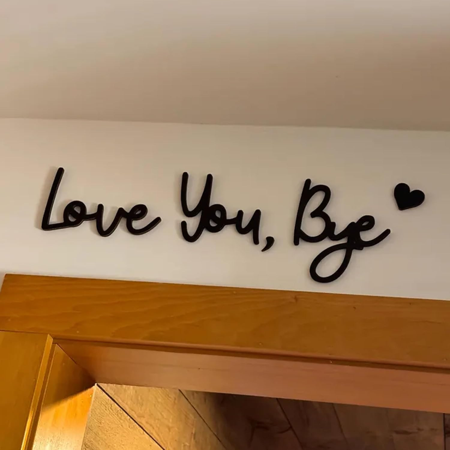 Love You Bye Sign above Door: Rustic Wood over Door Home Decor Boho Wall Decor f