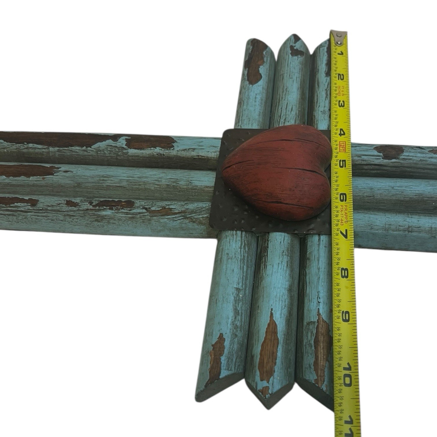 Wall Cross 16in Wood Rustic Heart Religious Farmhouse Decor Display Distressed