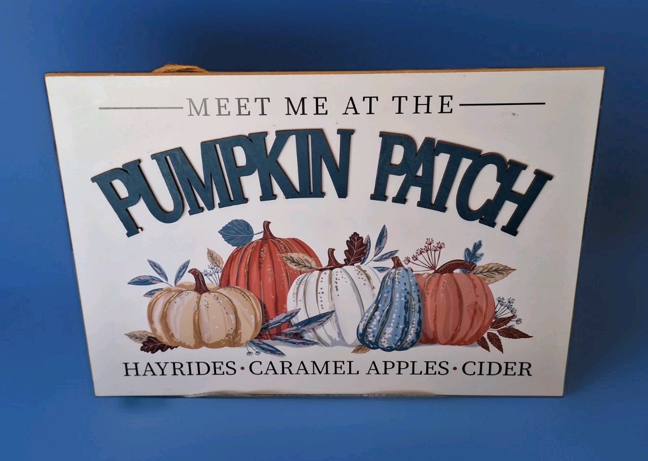 Ashland Wall Decor Pumpkin Patch Sign 23×17 Rope Hanger Garden Business Fun