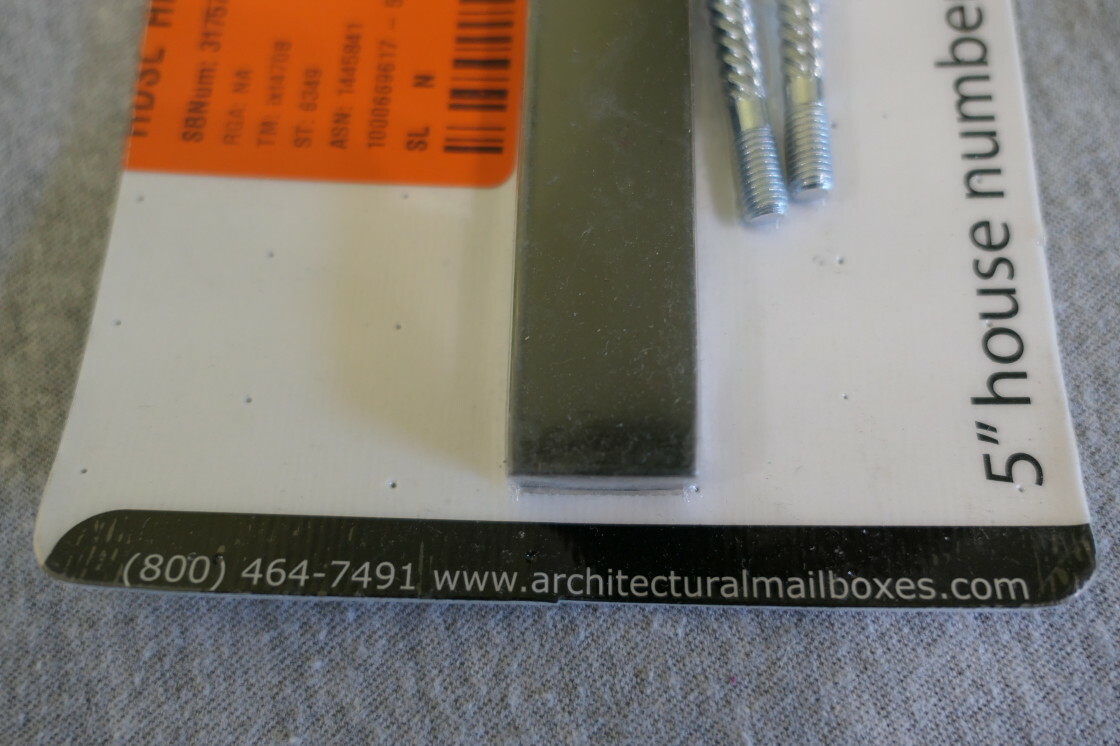 Architectural Mailboxes 5 in. Forged Brass Metallic Finish House Number 1, 0, 2