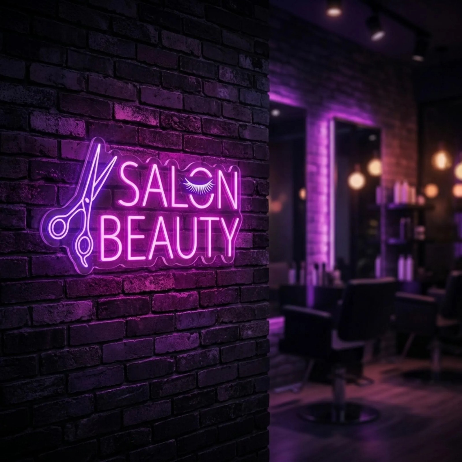 Custom Business Neon Sign LED Logo Acrylic For Storefront, Salon & Office Decor
