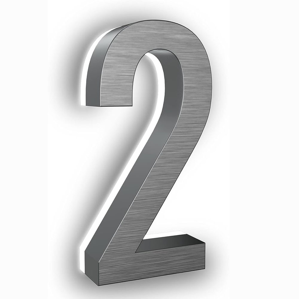 LED House Number Light Metal Illuminated House Sign Address Sign Home Door Sign