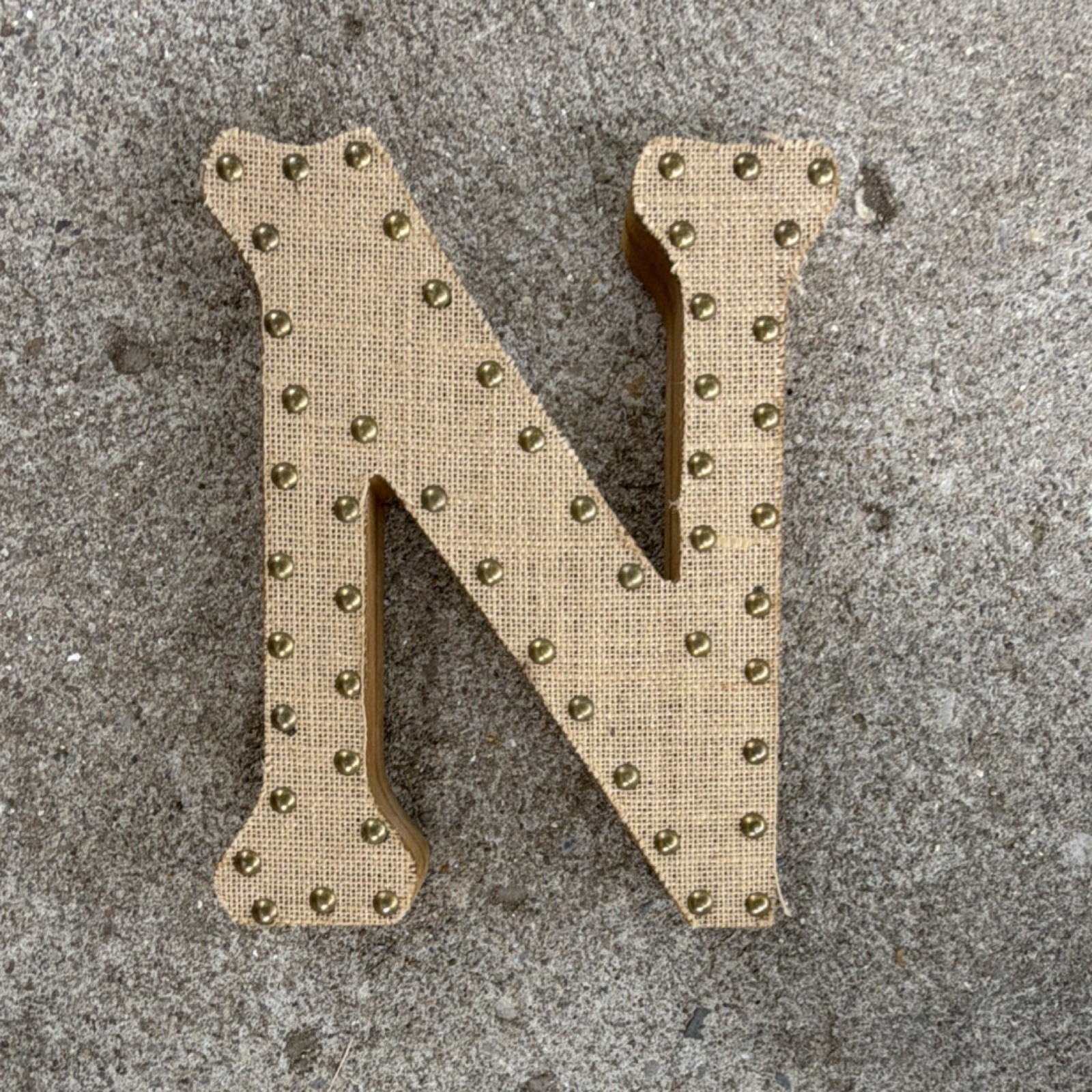 Letter N Wall Hanging. 11 1/2” x 9”