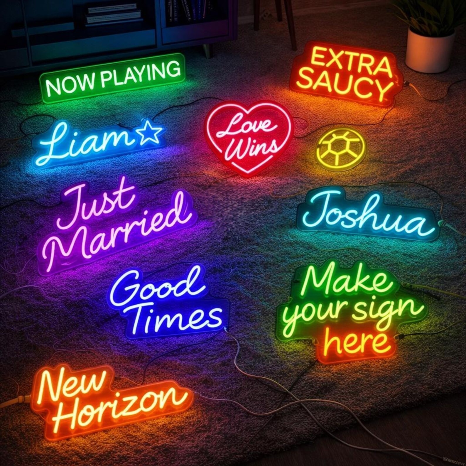 Custom Name LED Neon Sign Personalized Light Name Party Gift Bar Wall Decor