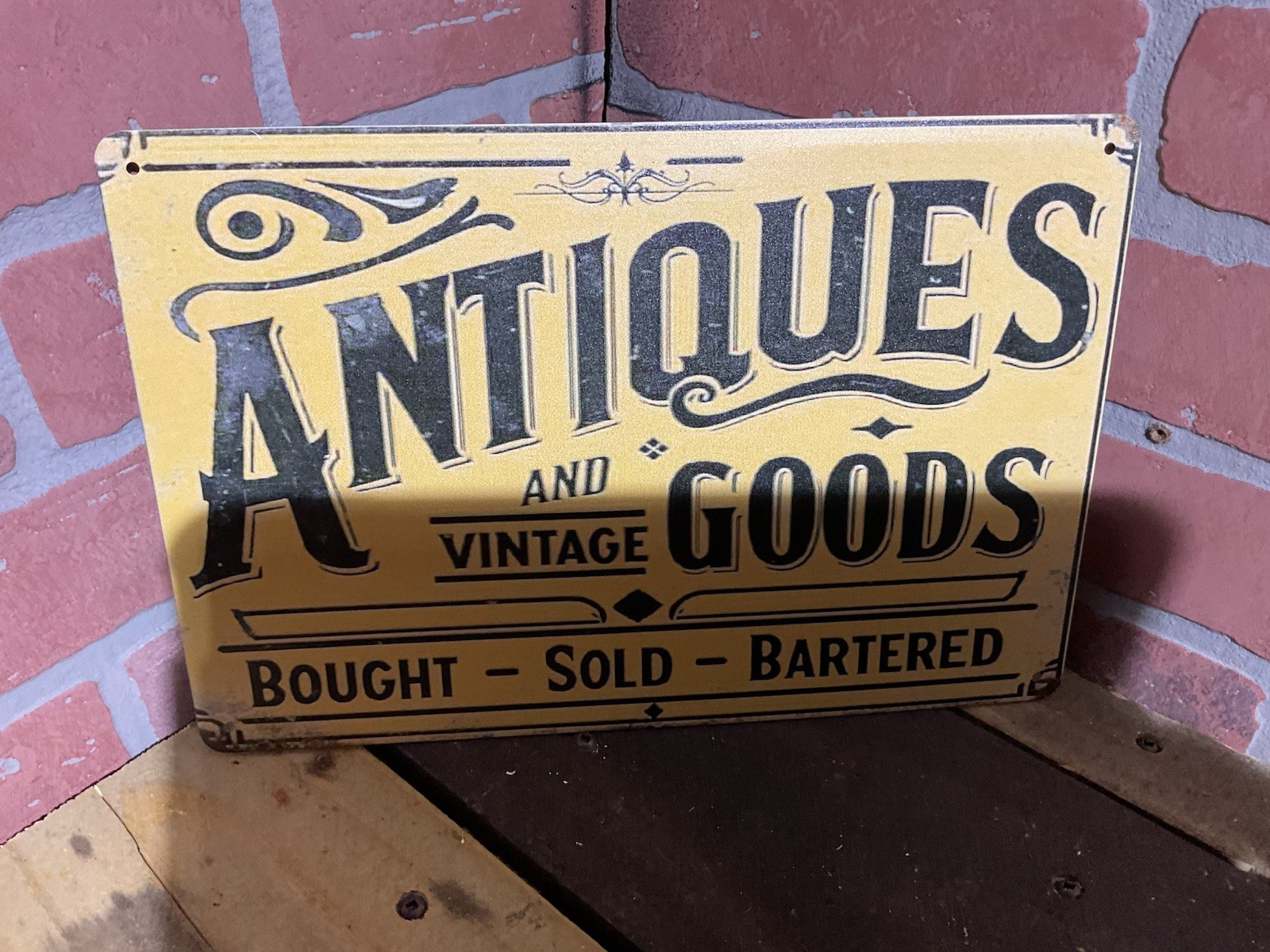 12”X8” Vintage Style “Antique Goods Sold” Advertising Sign…Ships Free!