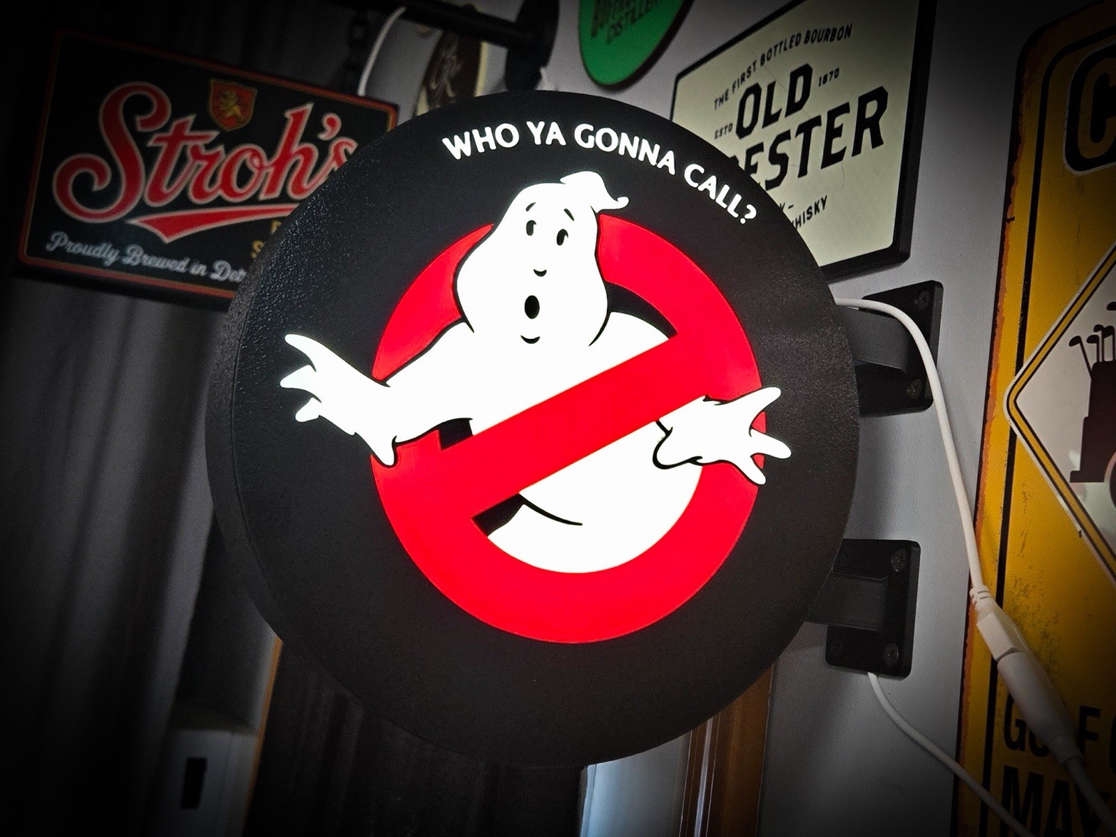 Ghostbusters LED Light Box | USB Powered Movie Sign | RGB Option