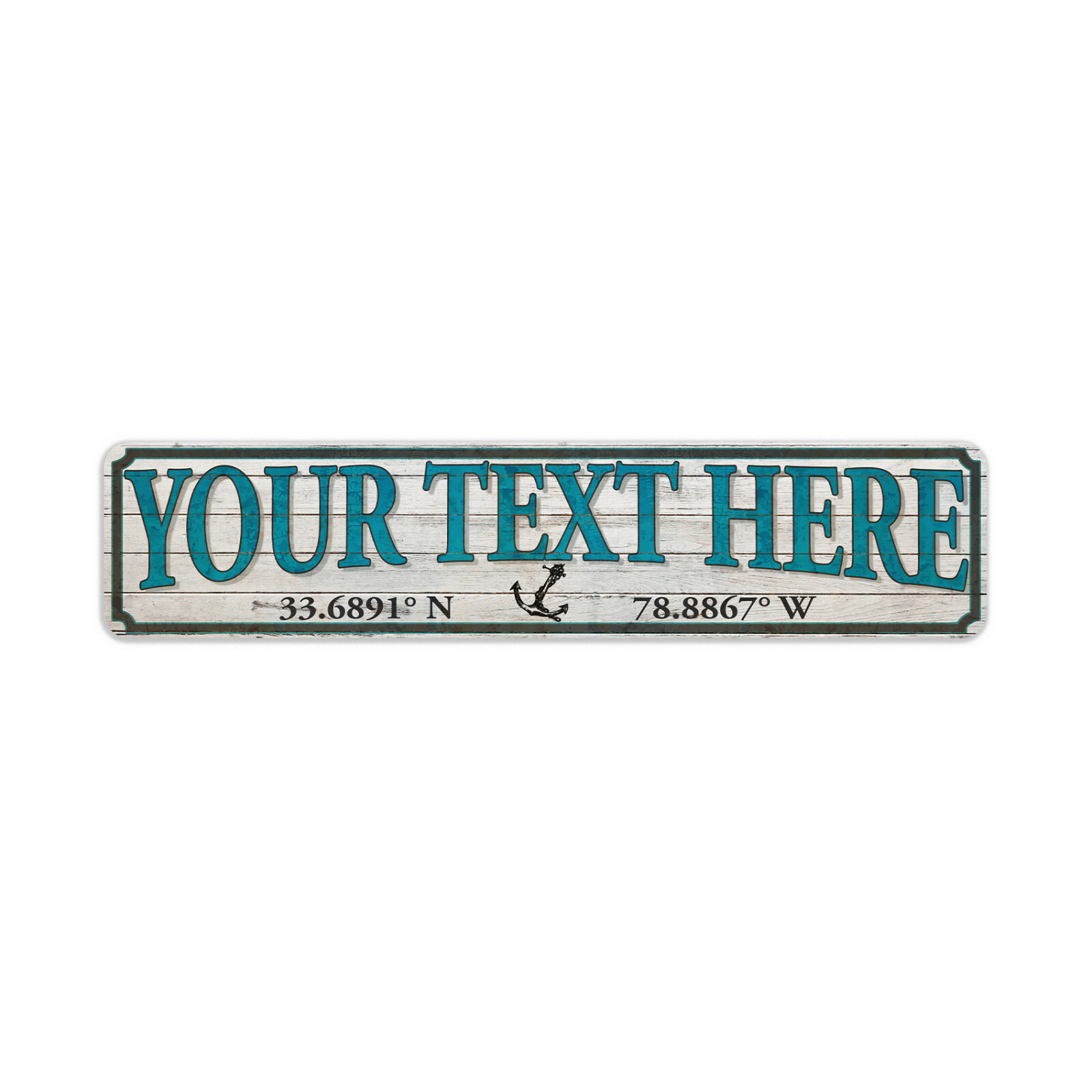 Personalized Beach Coordinates Sign Ocean Surf House Cabin Sea Sand 104182002090