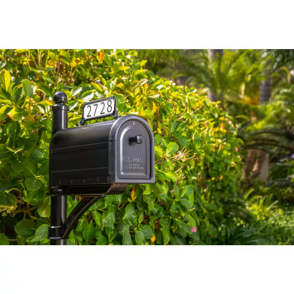 Architectural Mailboxes Manhattan Address Plaque Black Modern House Sign 3460B10