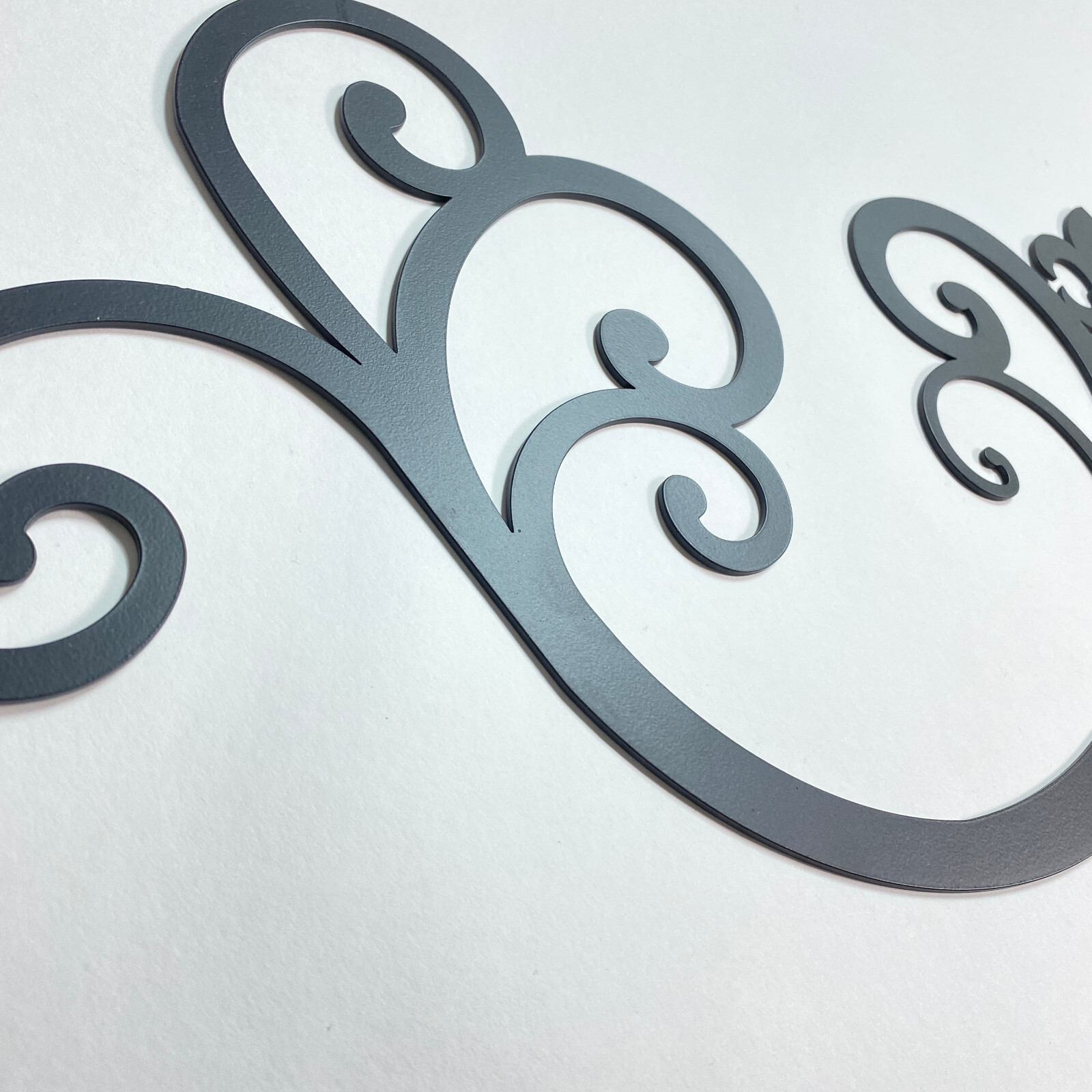 2 PK Wrought Iron Metal Scrolled Door Wall Decoration Plaque Art 24″ x 9.5″ 2mm