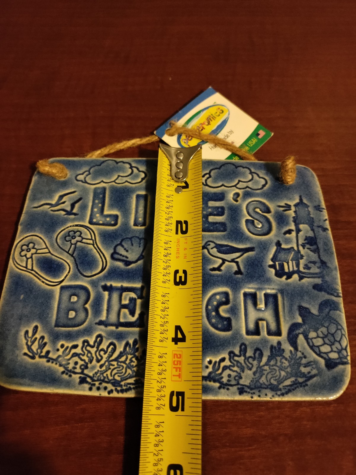 Life’s a Beach, Beach House Funny Decor, Ceramic Sign