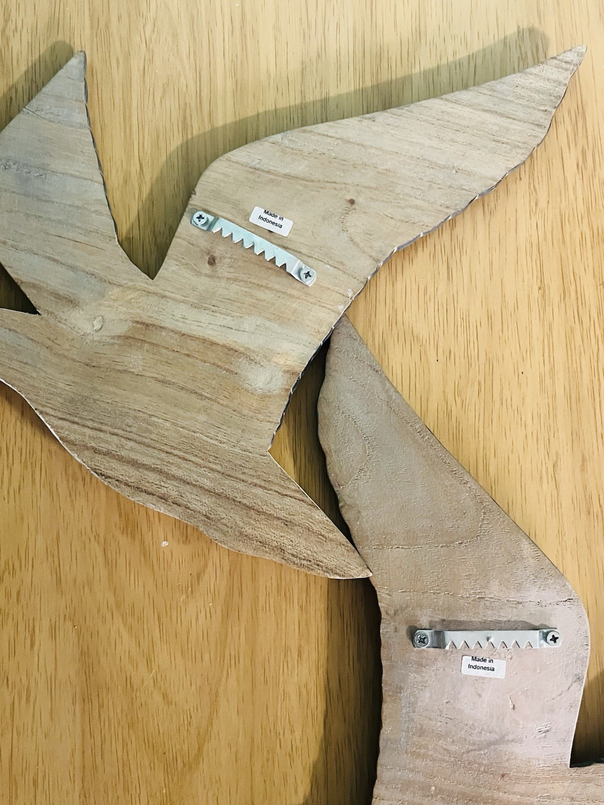 Vtg. Solid Wood Seagull Wall Plaques Decor 12×10”