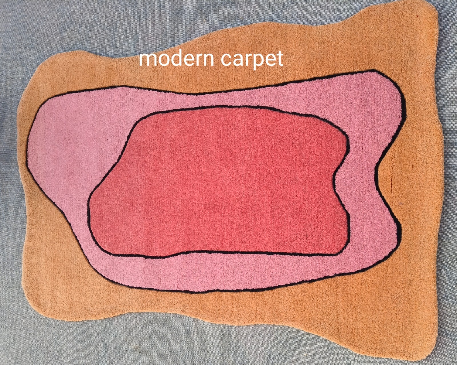 Irregular Shape Rugs 3×5 Ft Handmade 100% Woolen Hand Tufted For Home Decoration