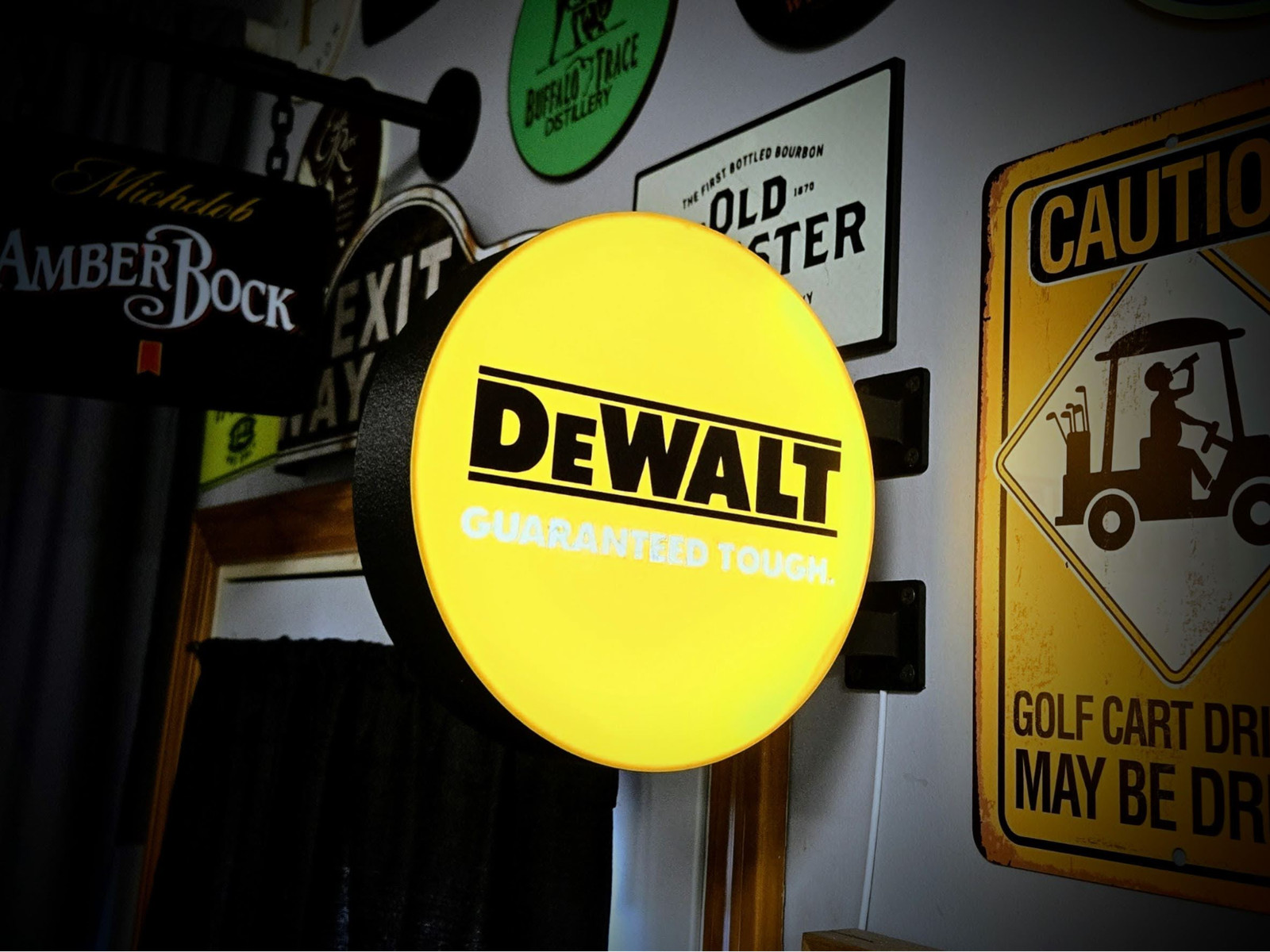 DEWALT TOOLS ~ 2-Sided Gas Station Lightbox Sign 3D Printed