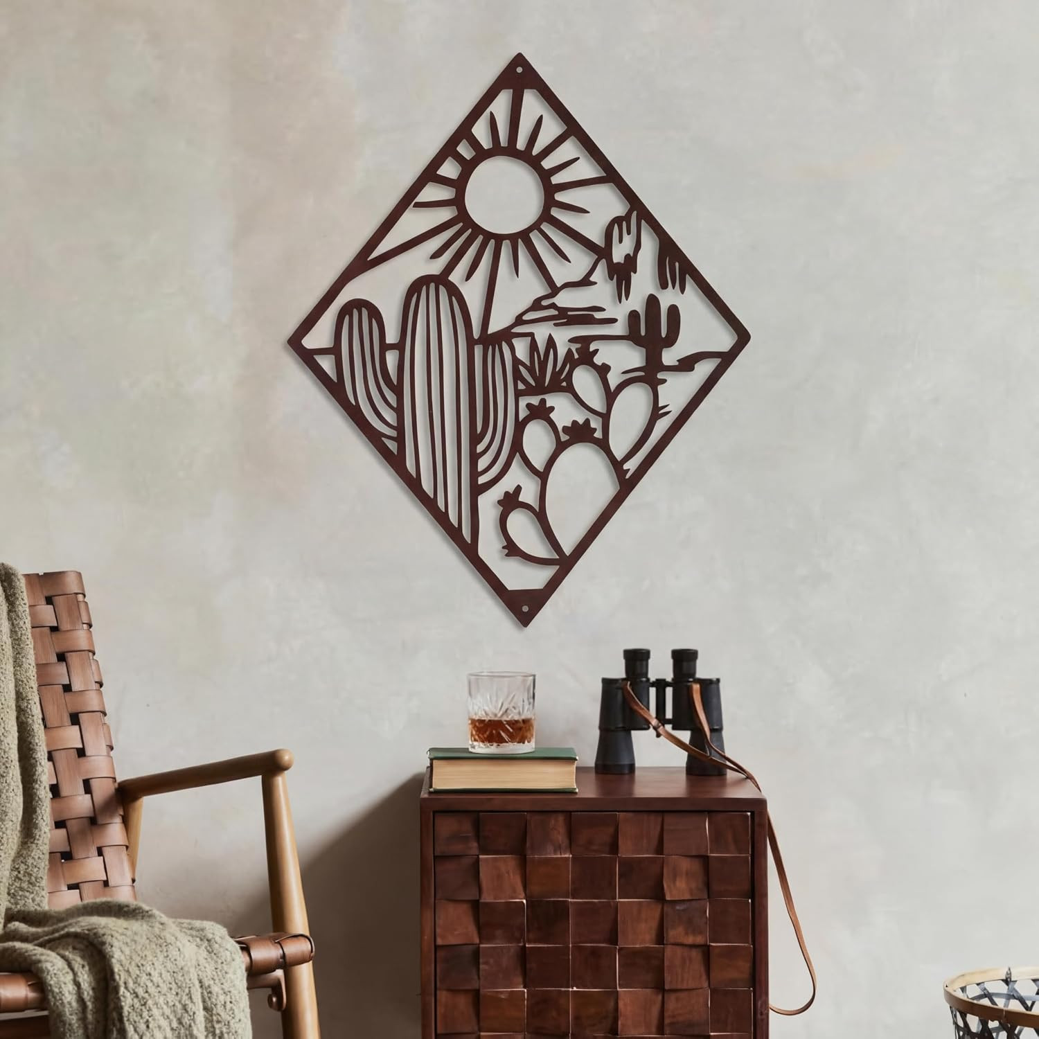 Metal Cactus Wall Decor Natural Themed Metal Wall Art Plant Modern