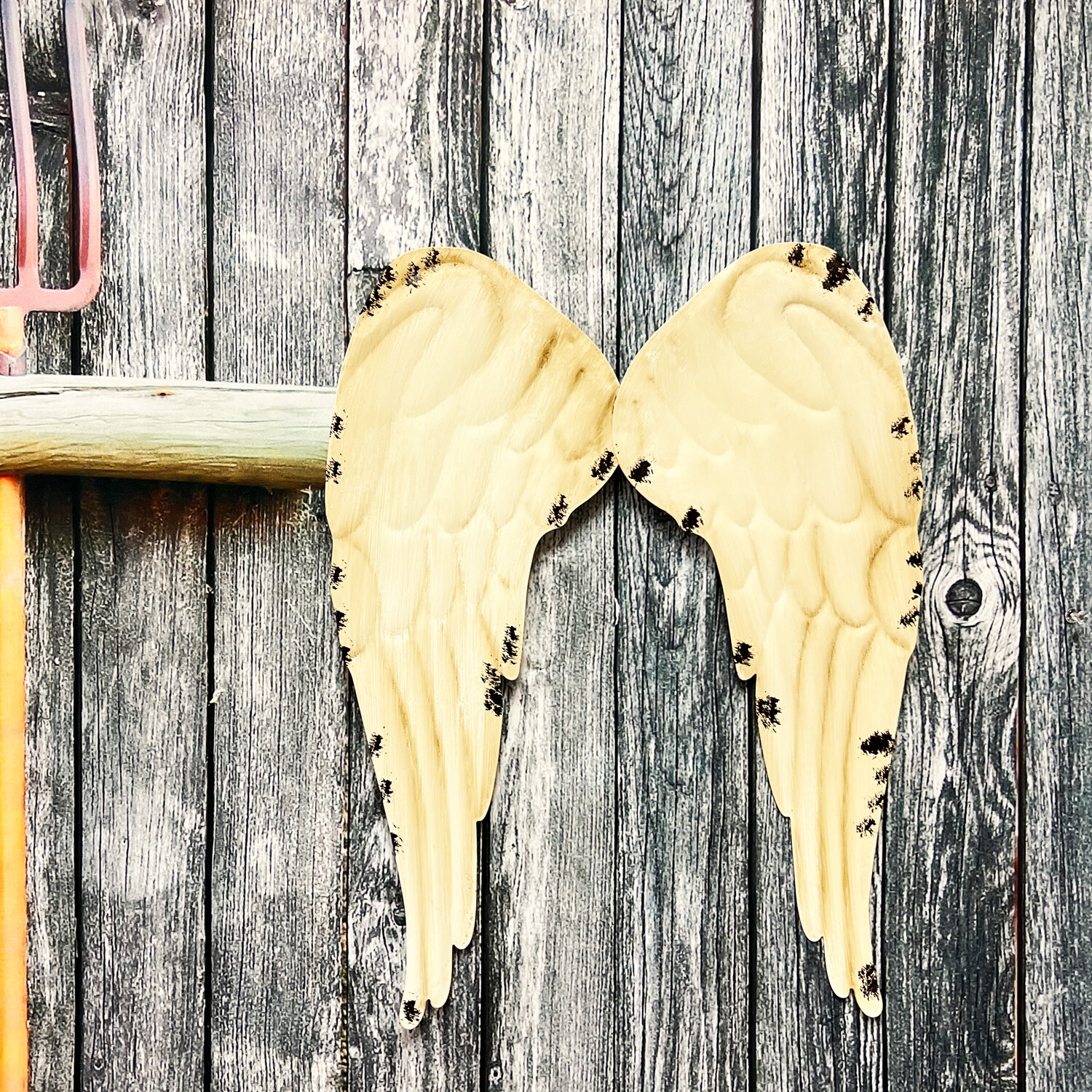 Metal Hanging Angel Wings Wall Decor Wall Sculpture Vintage Angel Wings Decor