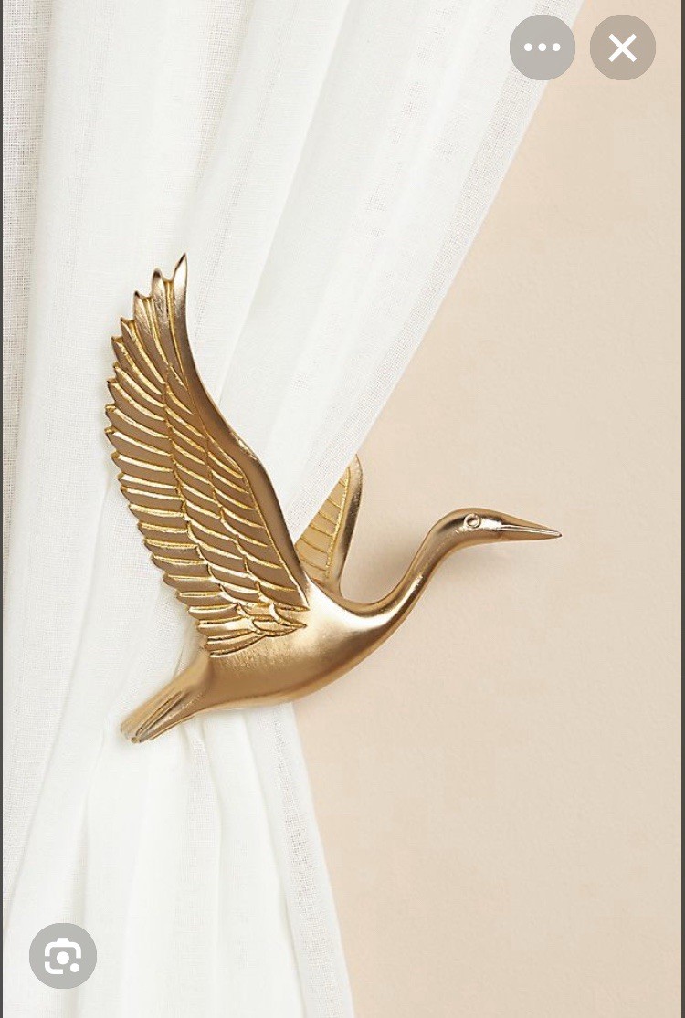 New Anthropologie Avila Wall Charm Flying Bird Swan