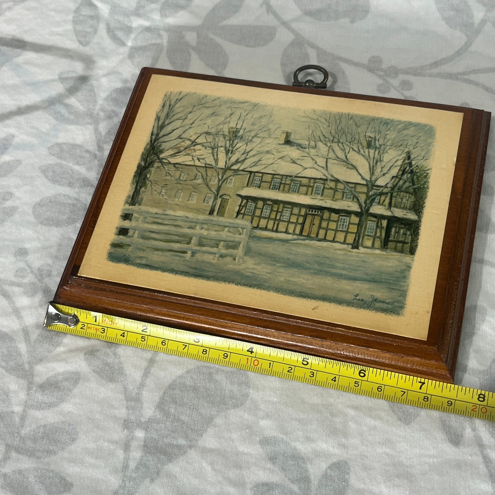 VTG 1977 Old Salem NC Brothers House Folk Art cottage grandmother Plaque