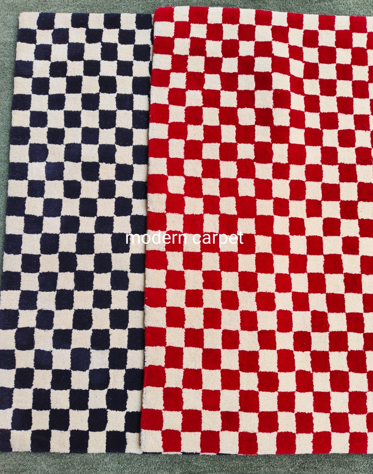 Chess Rugs Handmade 100% Woolen Hand Tufted For Home Decoration