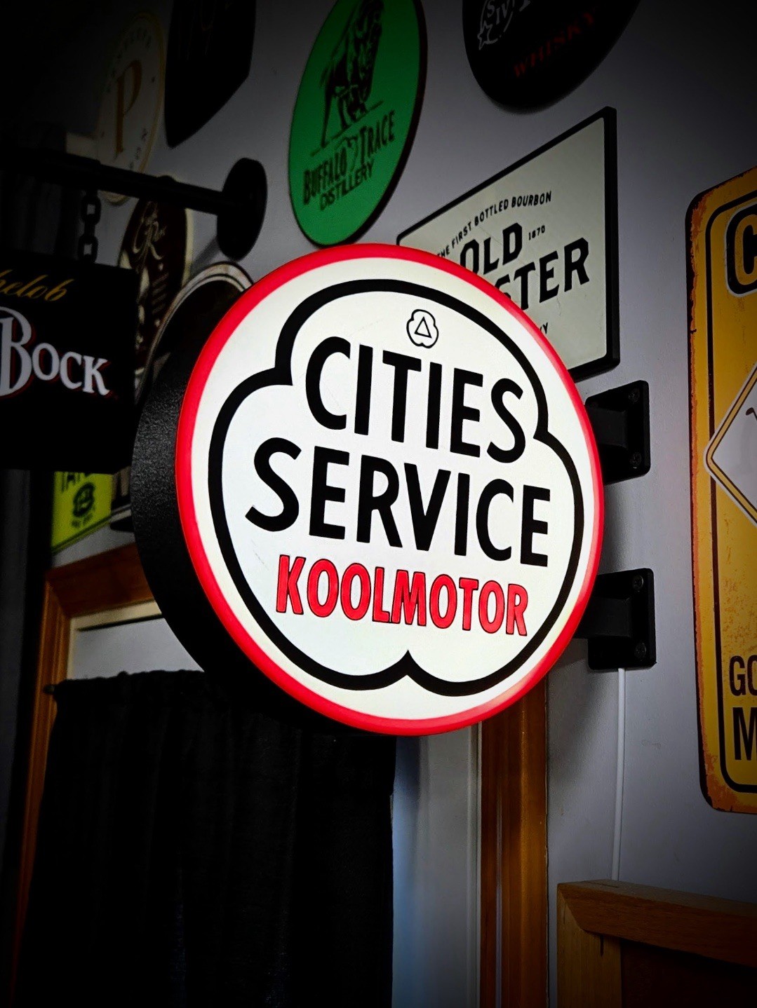 Cities Service Koolmotor LED Light Box | USB Powered Garage Sign | RGB Option
