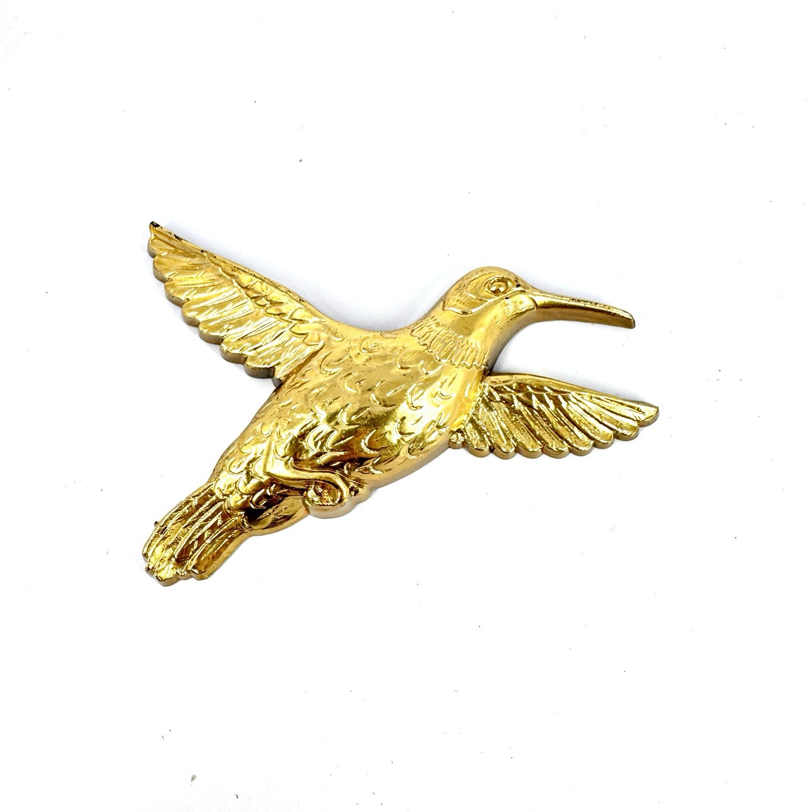 Vintage Homco 1985 Gold Hummingbird Wall Plaque Made USA 7669