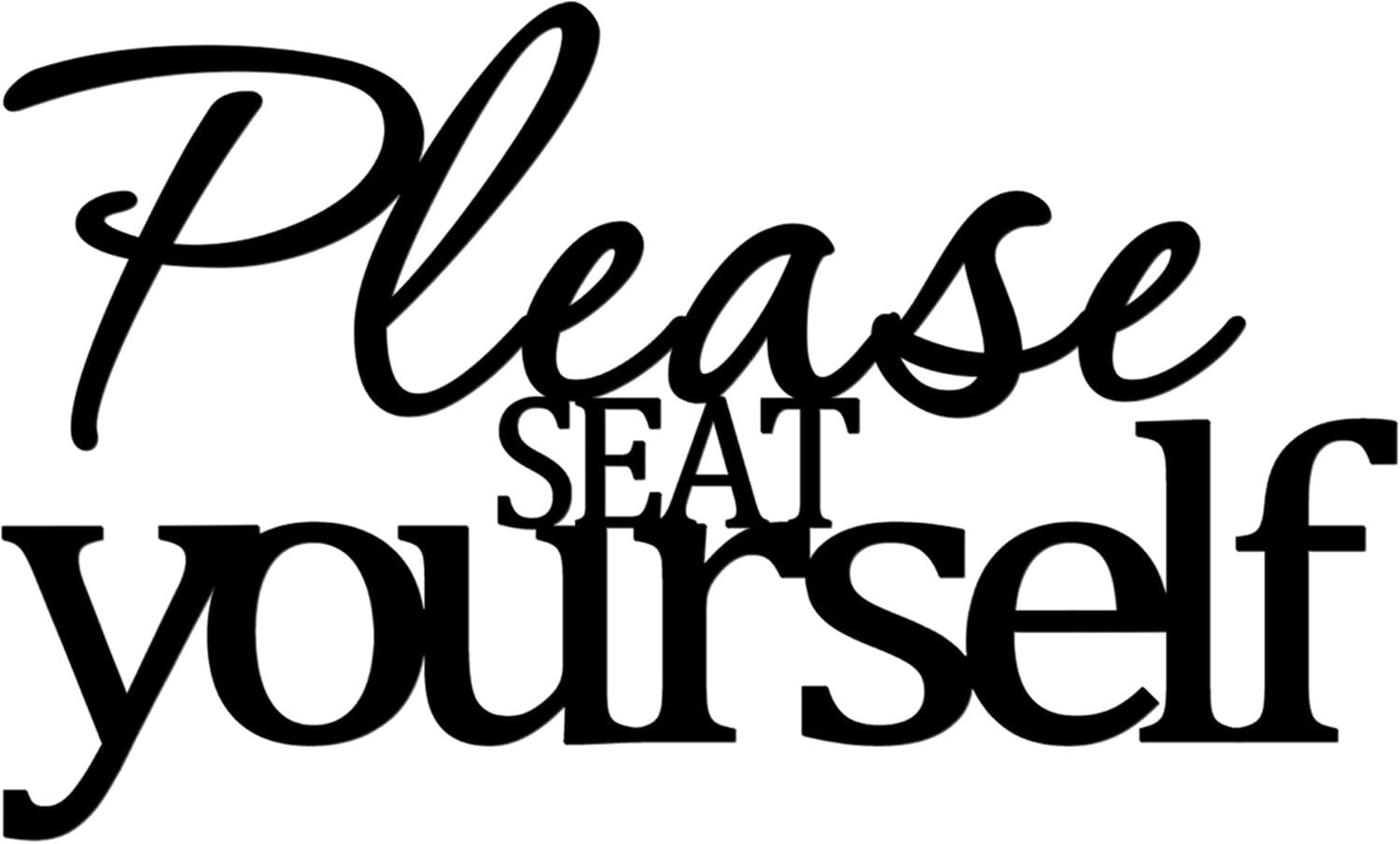 Please Seat Yourself Bathroom Sign Rustic Cute Modern Metal Wall Art for Bathroo