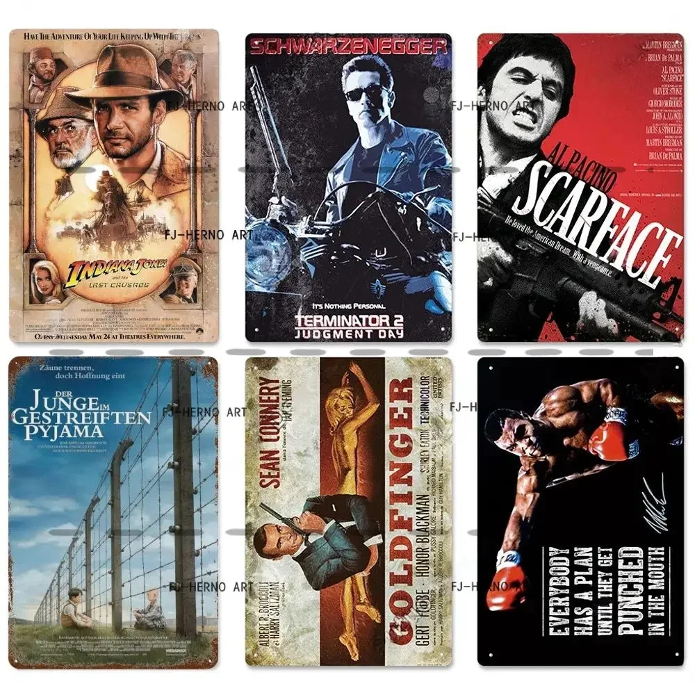 Films Tin Metal Sign Old Movie Metal Plaque Poster Vintage Wall 8×12