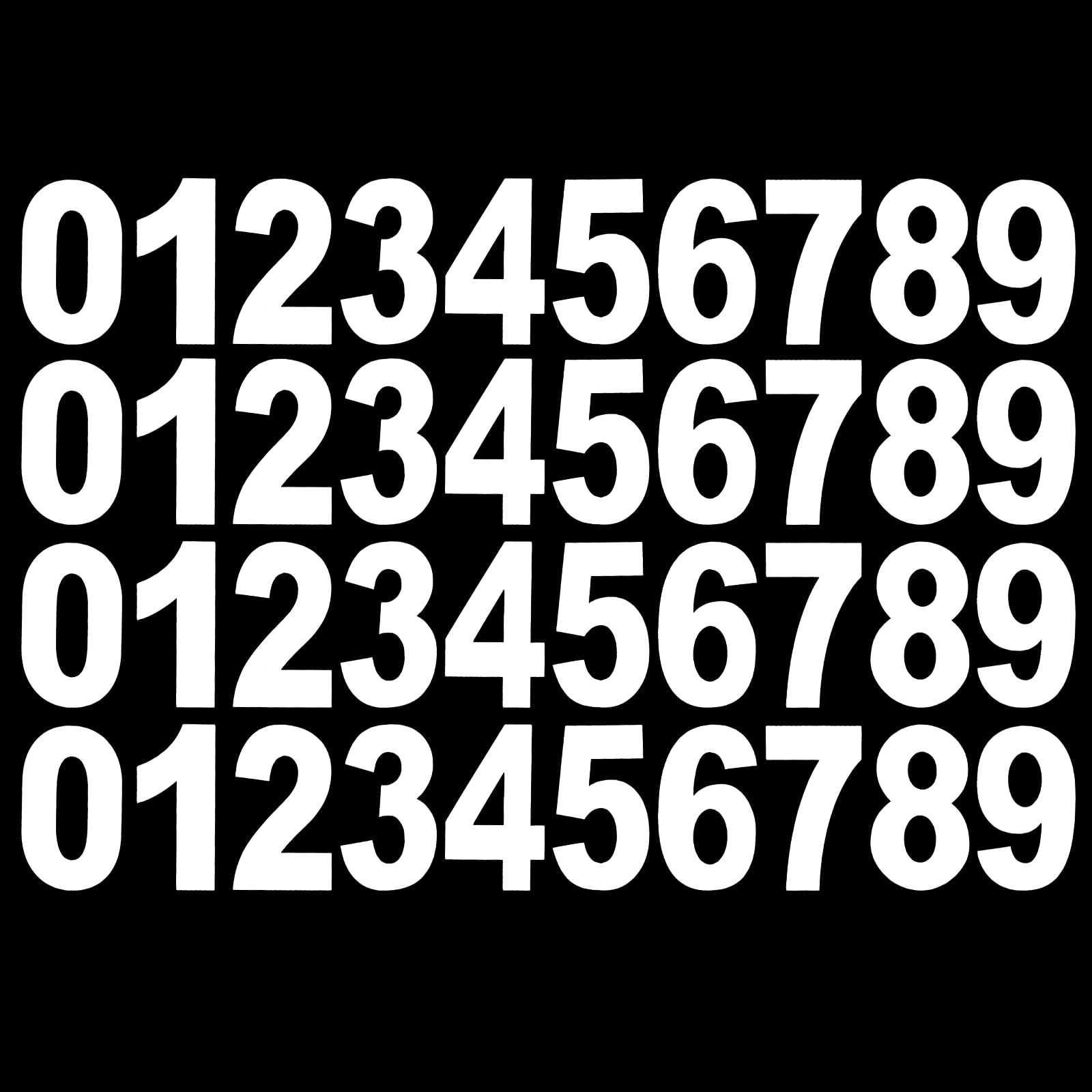 40 PCS Reflective Mailbox Numbers, 2 Inch White Number Stickers, 0-9 Mailbox …