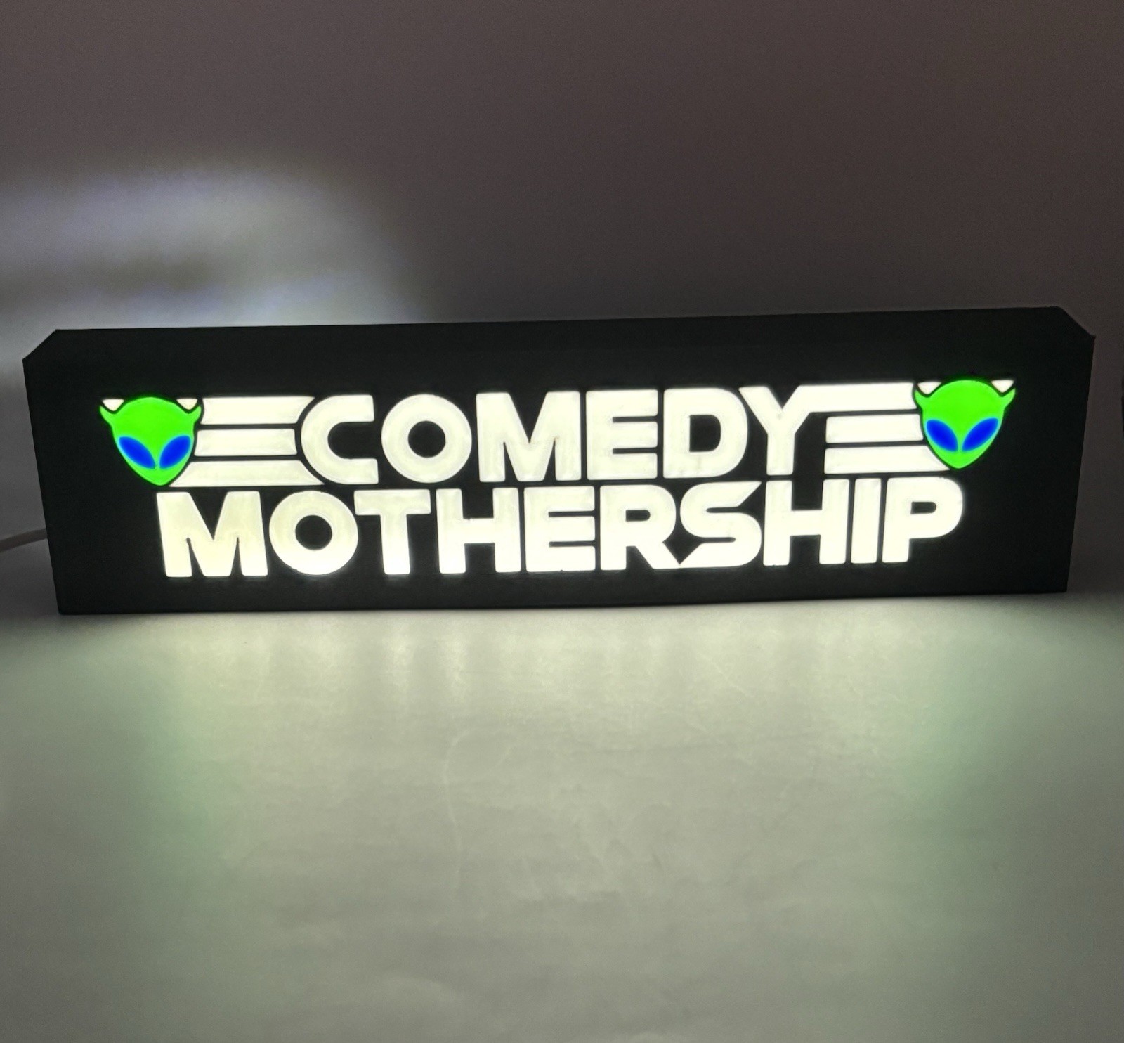 Rectangular Comedy Mothership – Light Up LED Sign
