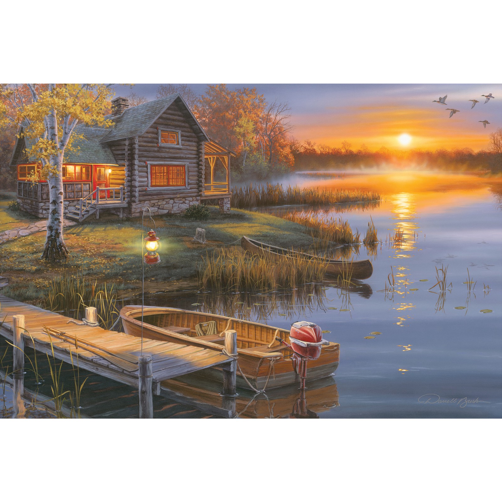 Rivers Edge Products LED Canvas Wall Art, 24″ x 16″, Fiber Optic Light Up Wall