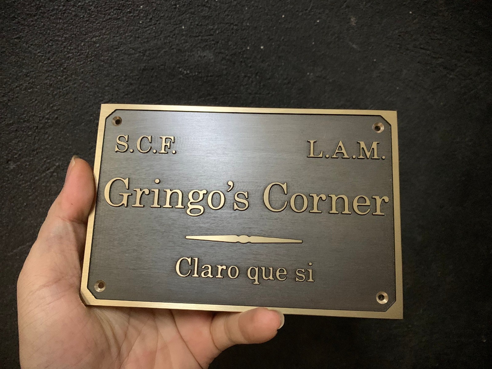 Personalized Brass Wall Plaque, Custom Engraved Name Sign, Solid Brass Door Sign