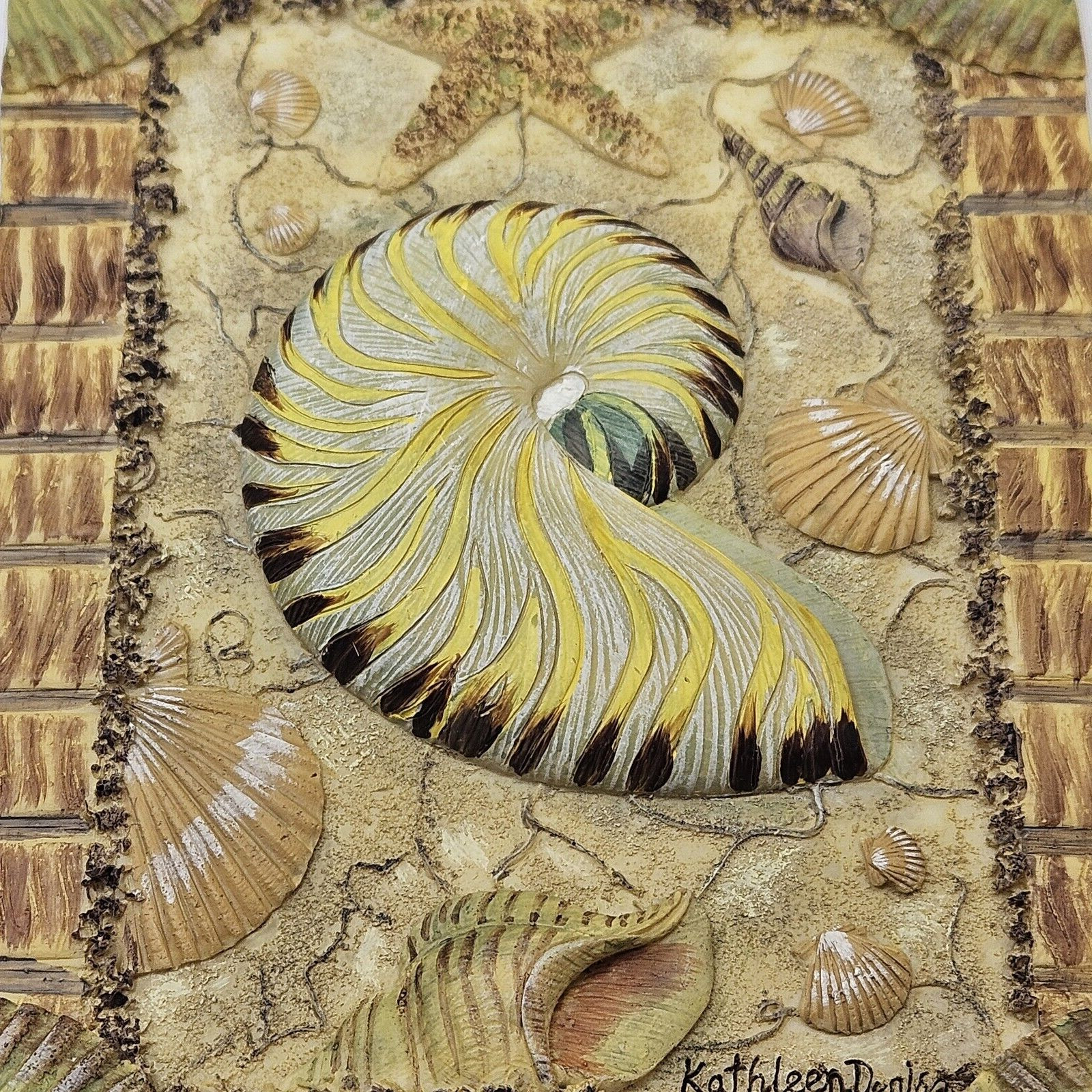 Sea Shells Wall Plaques Starfish Picture Figurine Kathleen Denis