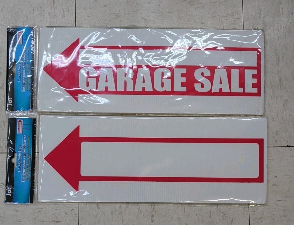 Double Sided Yard Signs, 15×6 Inch 2 Pack Corrugated Plastic, 1 Plain 1 Regular