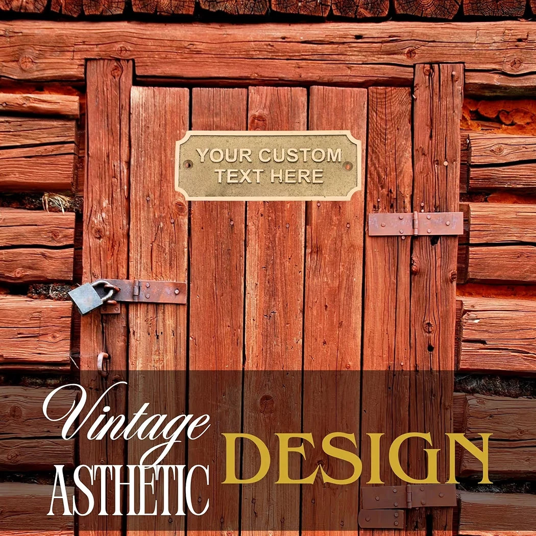 Custom Brass Outdoor Plaque | Personalized Patio Sign | Weatherproof Brass Garde